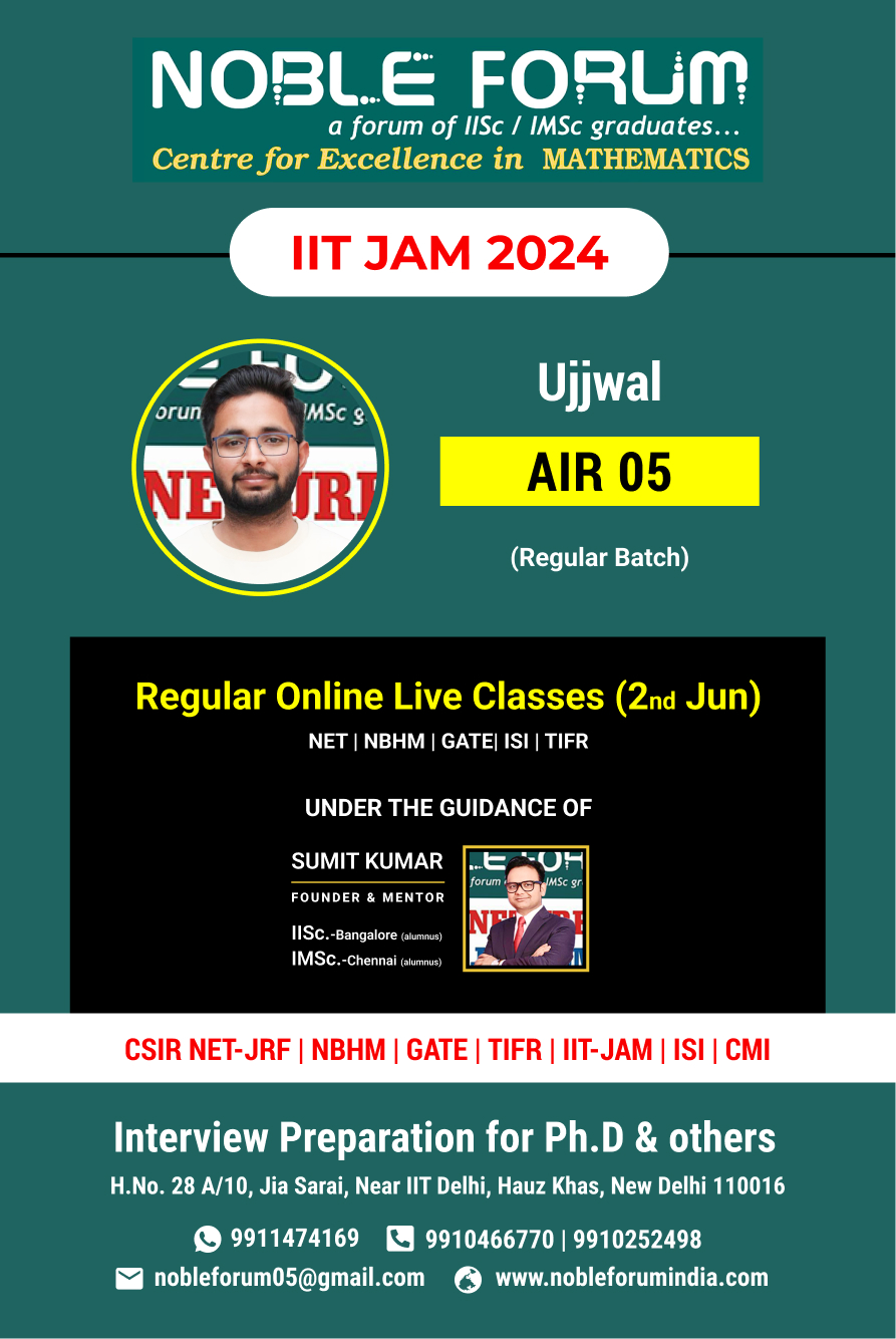 Ujjwal-IIT JAM 2024